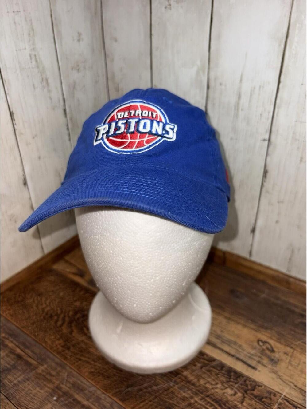 adidas Detroit Pistons Slouch Cotton Adjustable Strapback Hat Cap Blue